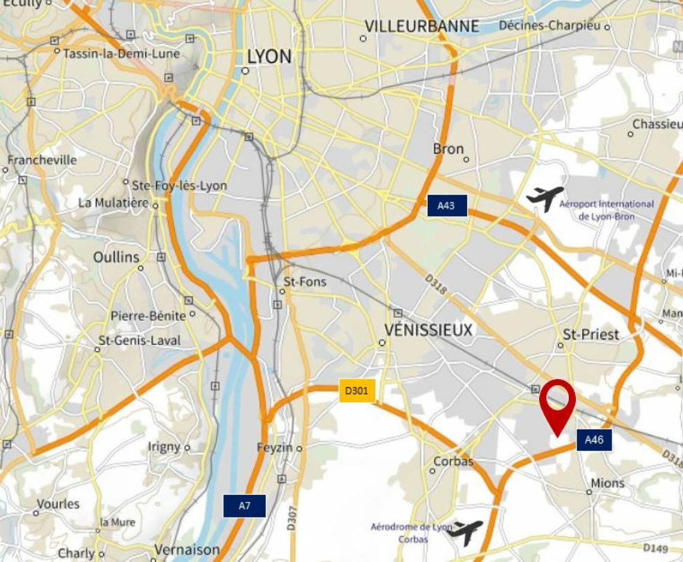 Entrepôt classe a Mions 5850m² Location entrepôt classe a Mions Rhône OLLOG2200512 0